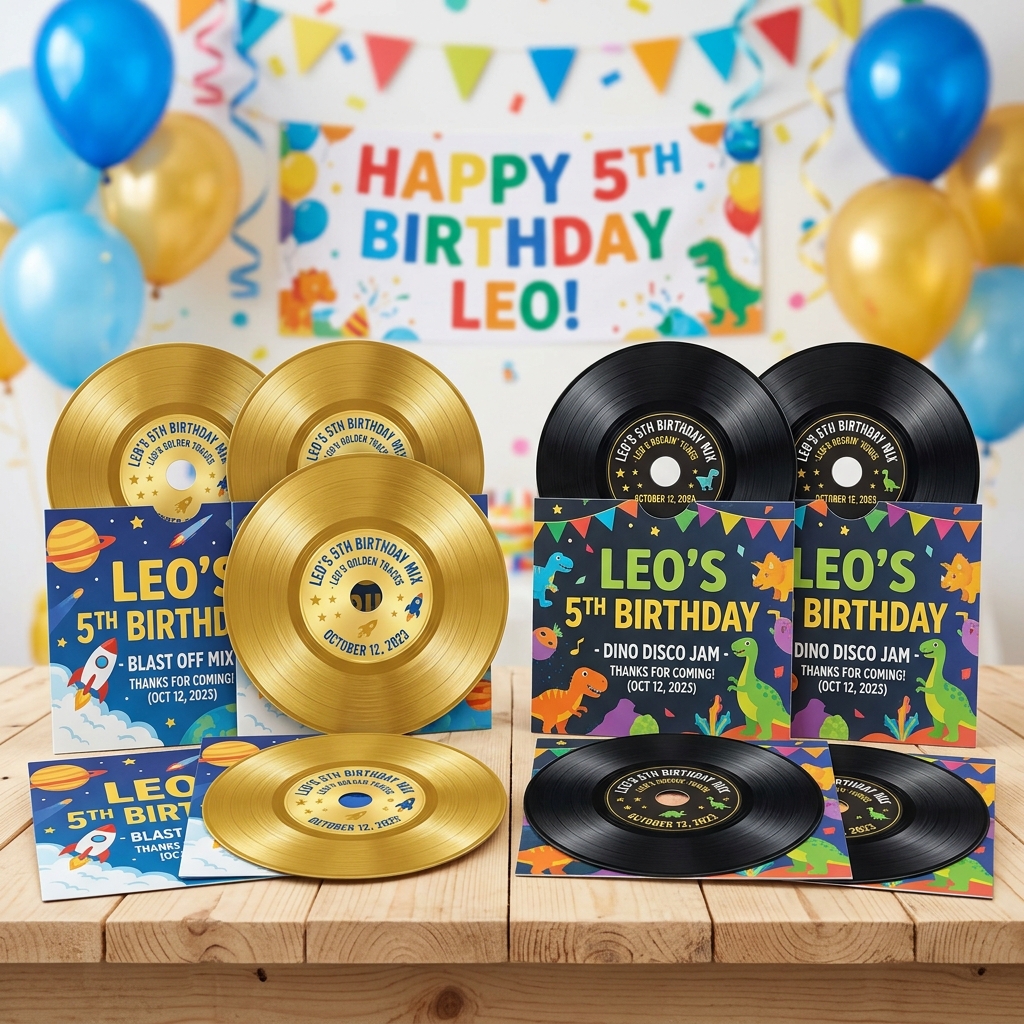 Custom Gold and Black Vinyl CDs souvenir